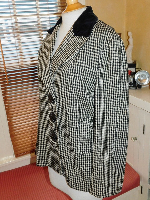 1950s Houndstooth Jacket - image 4