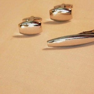 Cuff Link & Tie Clasp Set