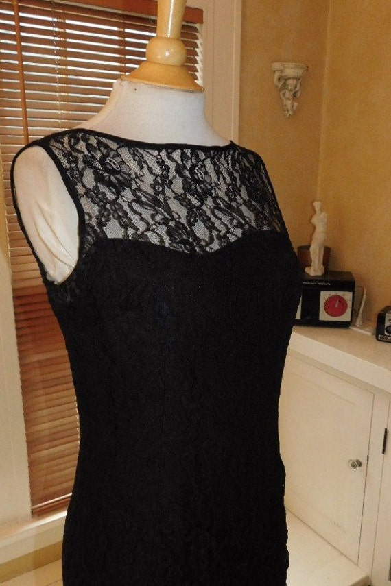 Black 1950s Dress Lace