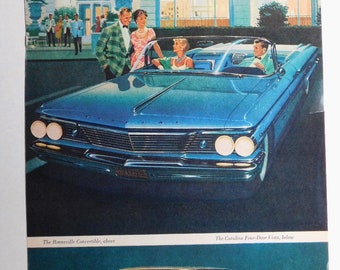 2 Ads for 1960 Pontiacs