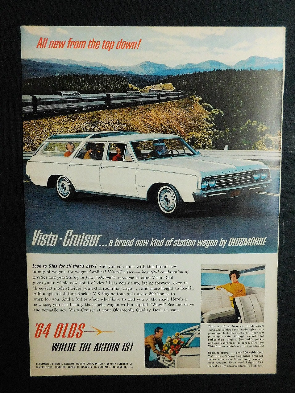 Adorno Albero Di Natale 1964 Oldsmobile Vista Cruiser - Scala 1:64, Johnny Lightning