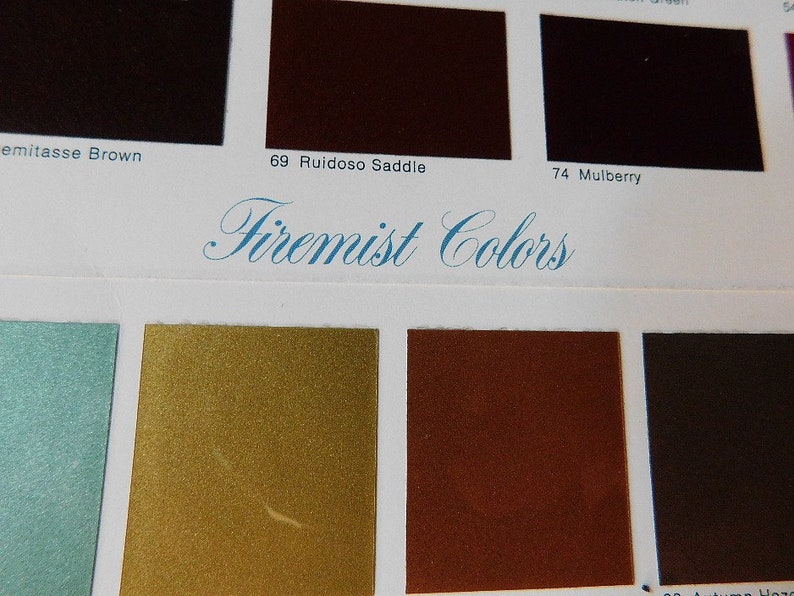 1978 Cadillac Dealer's Color Chart - Etsy