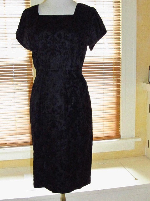 1950's Flocked Dress
