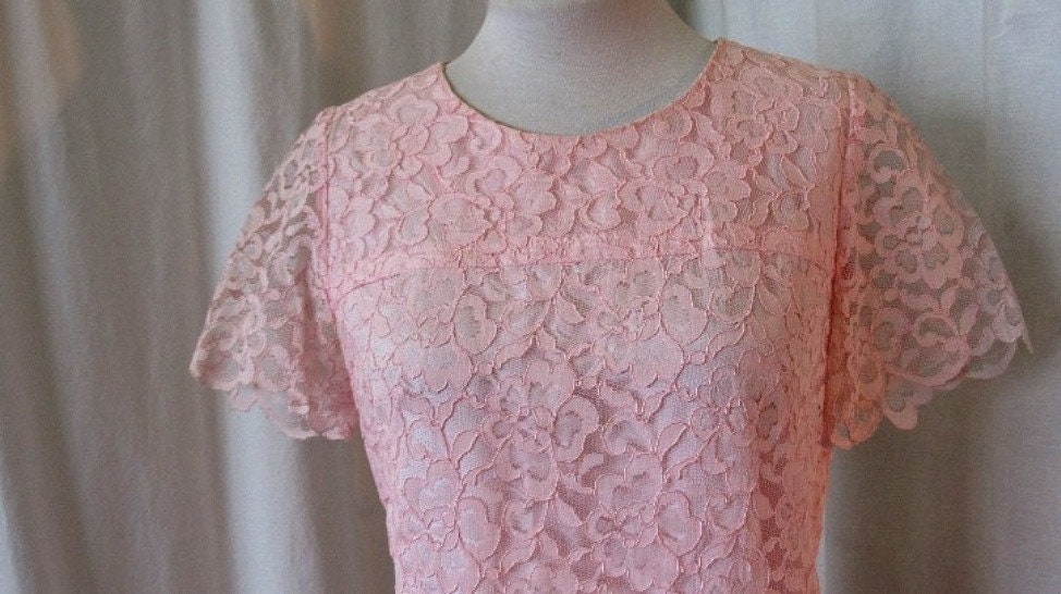 knee length dresses for ladies Lace Trim Mini Dress main image 1