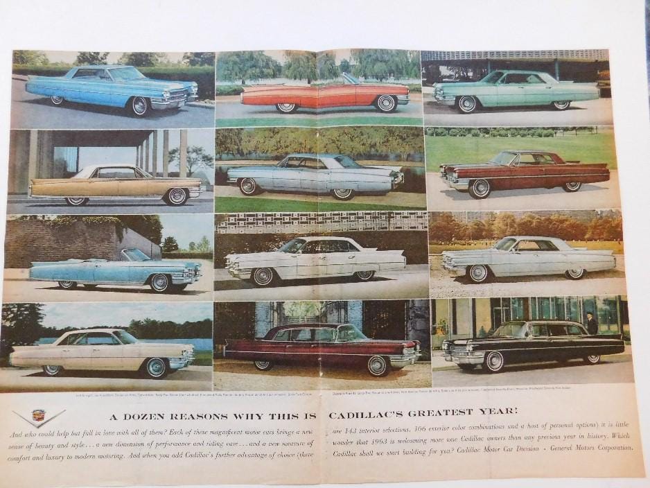 1963 Cadillac's - Etsy