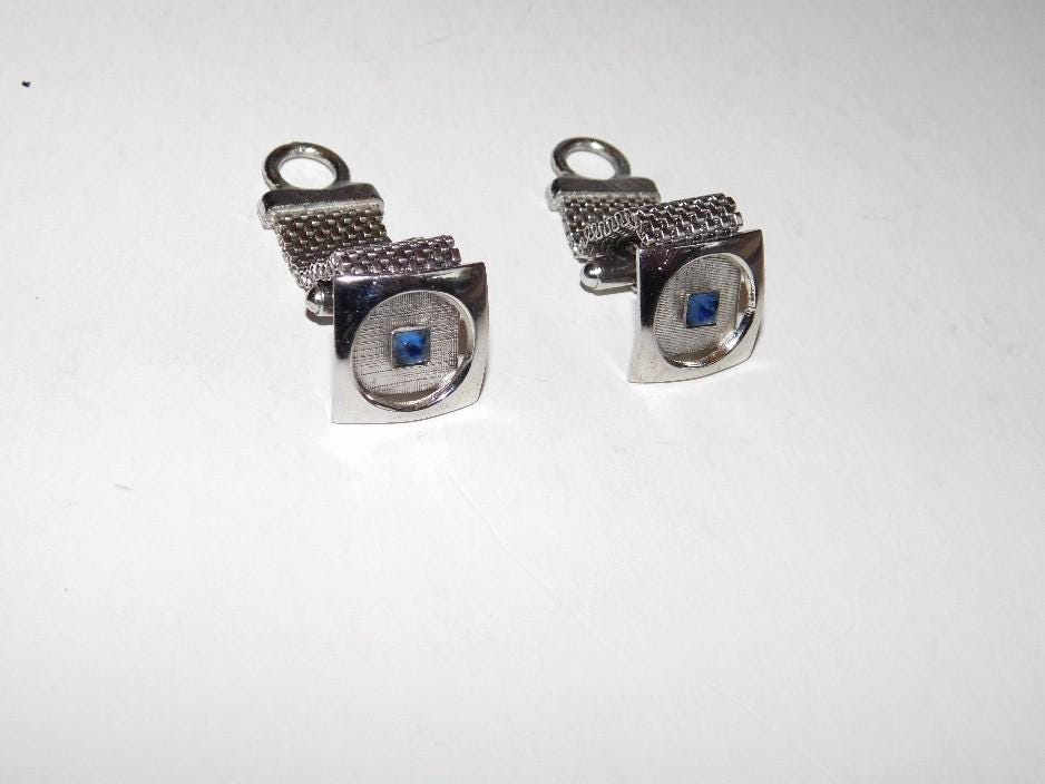 Pendentif Et Boutons De Manchettes émaillés - Vintage 1970