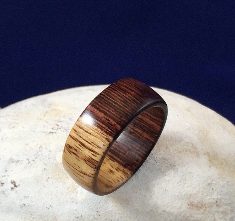 wooden wedding band Honduran Rosewood wood ring green wedding ring wooden ring wedding engagement wood anniversary gifts wood ring