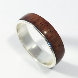 Mens wood wedding band, wood ring, wood wedding ring, mens wood wedding band, wooden ring, womens wood ring, asymmetric Koa ring, asymmetric