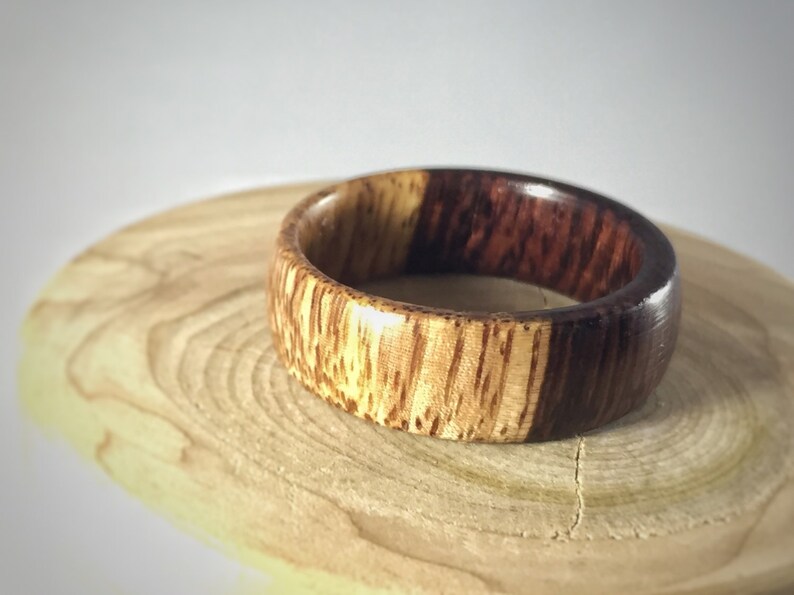 wooden wedding band Honduran Rosewood wood ring green wedding ring wooden ring wedding engagement wood anniversary gifts wood ring