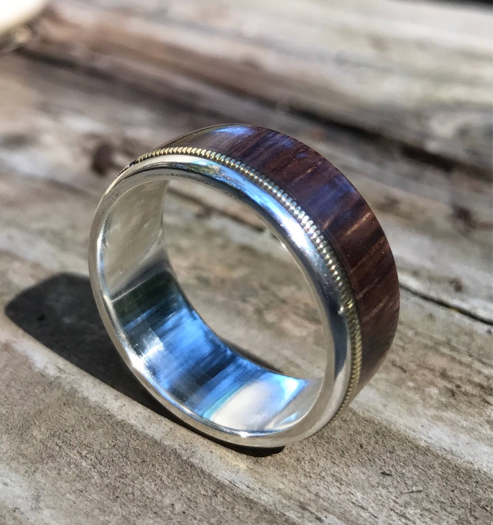 Mens Ring Wooden Ring Mens Wood Ring Wood Ring Koa Wood Ring Etsy