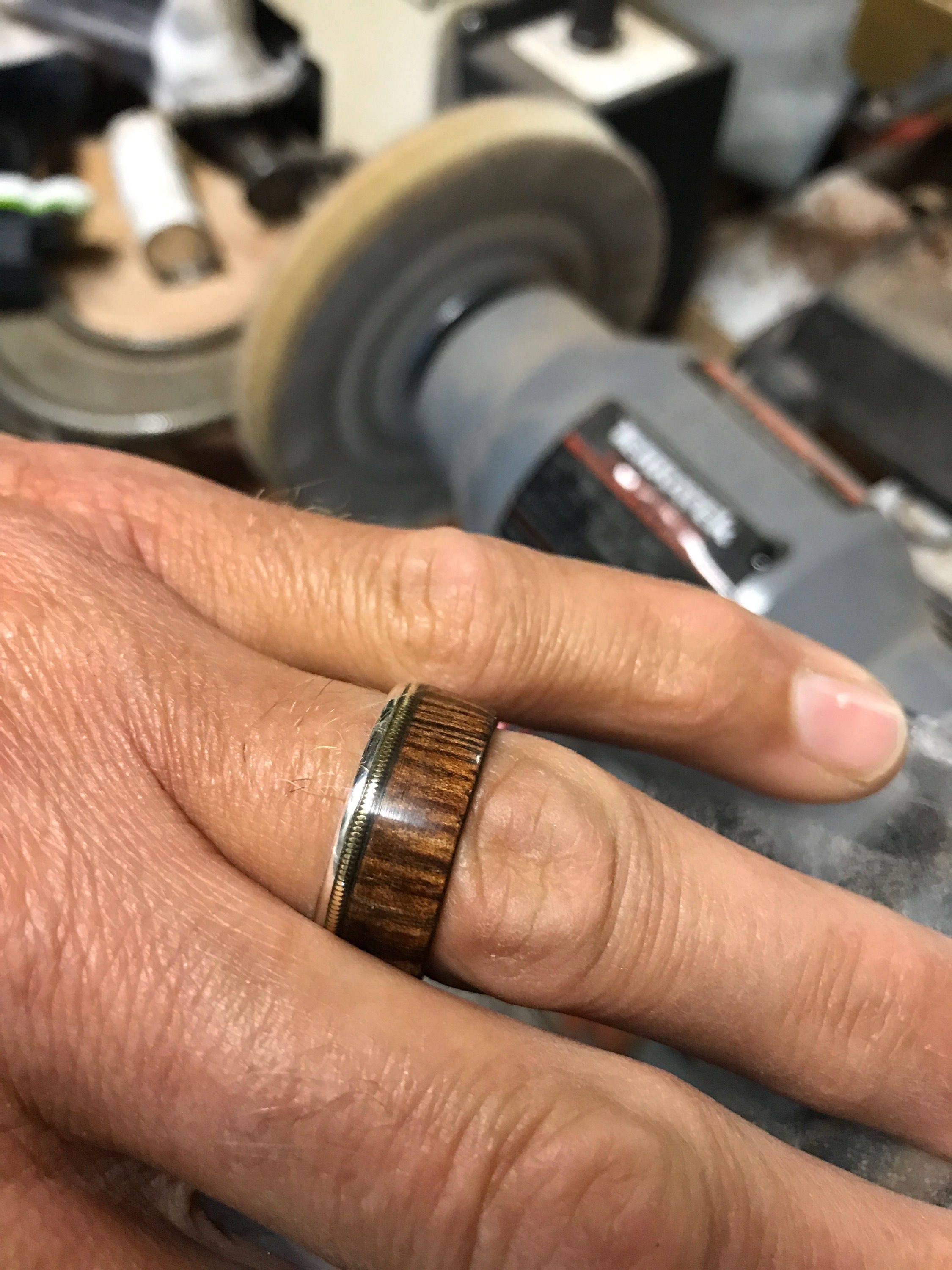 Mens Ring Wooden Ring Mens Wood Ring Wood Ring Koa Wood Ring Etsy