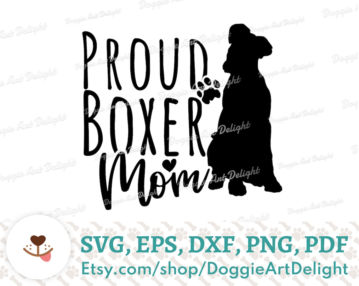 Proud Boxer Mom Svg File for Cricut Tshirt Design - Etsy
