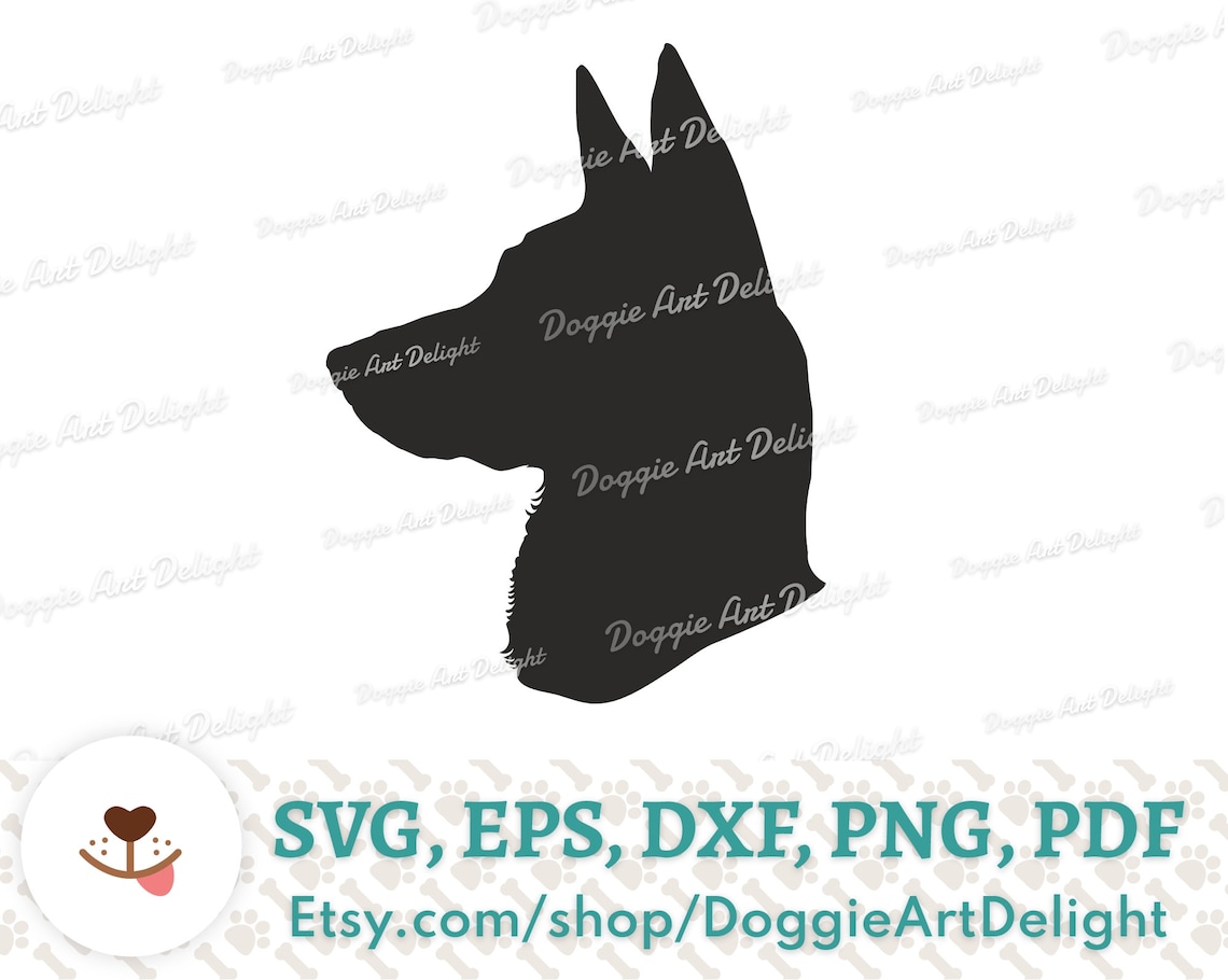 Download Malinois Portrait Silhouette SVG Cut files. Belgian ...