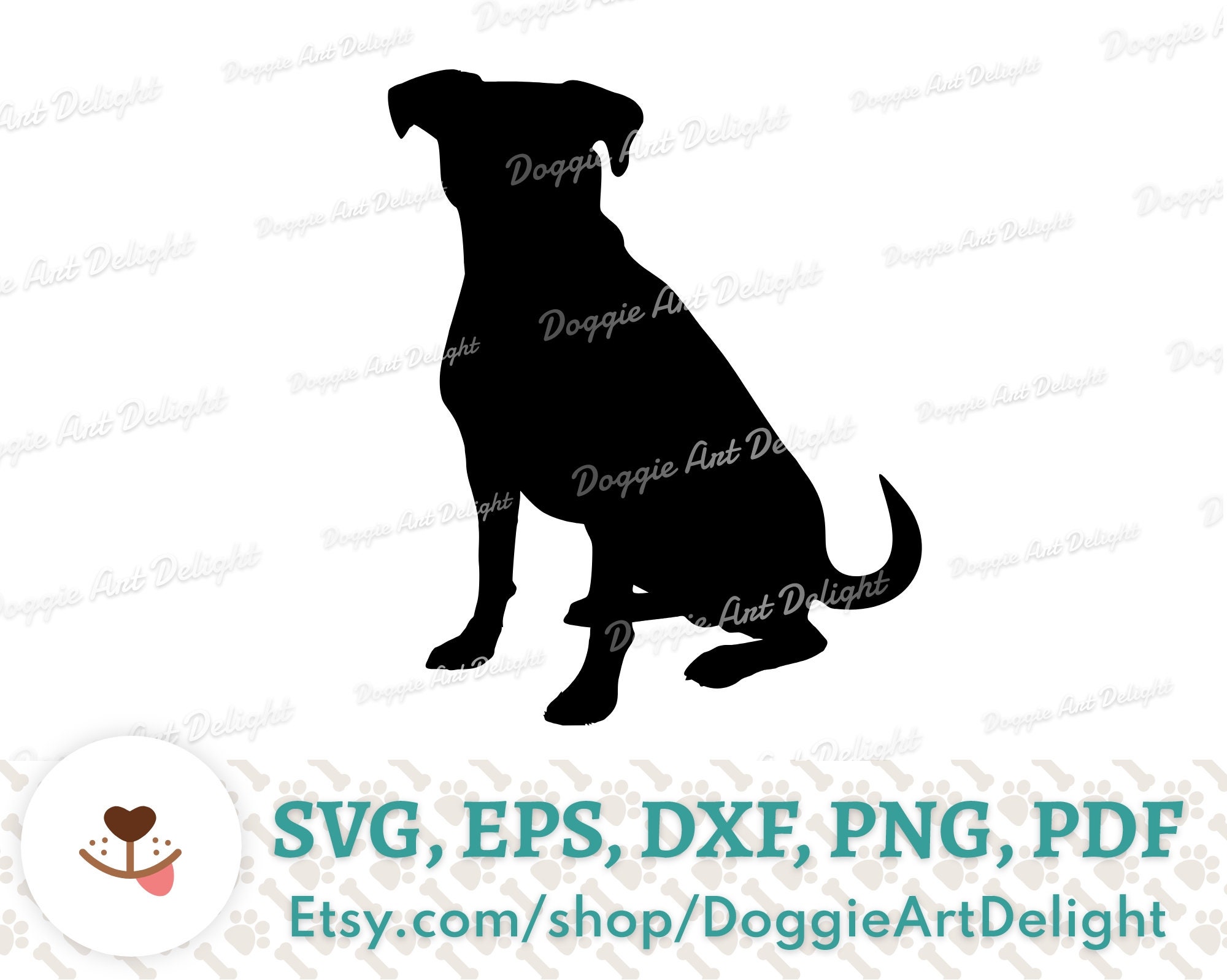 Jack Russel Terrier Silhouette Svg Vector Art. Jack Russel | Etsy