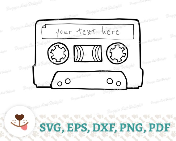 Blank Cassette Tape Template Svg Vector Art Audio Cassette - Etsy New