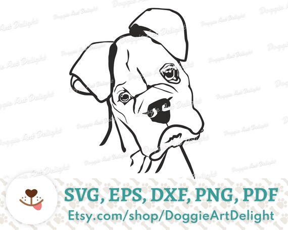 Boxer Meisje Gezicht Vector Art. Vrouwelijke Boxer Vector Art | Etsy