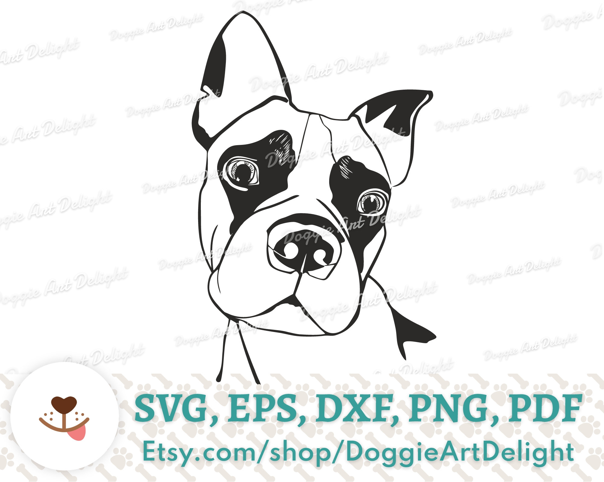 boxer dog clip art boxer dog cuttable digital design Boxer dog white svg vector graphic file