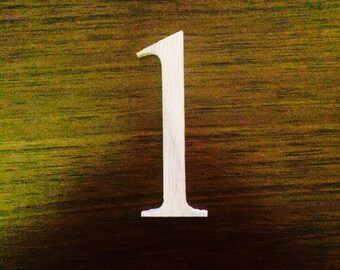 Wood Numbers, Wedding Numbers - 3 inch unfinished wooden number - Times New Roman Font