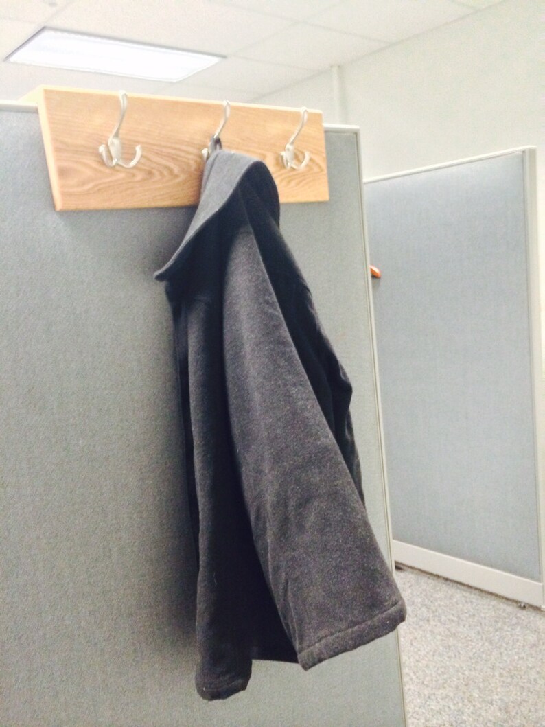 Wood Coat Rack Cubicle Wall Red Oak Coat Rack Office Coat Etsy