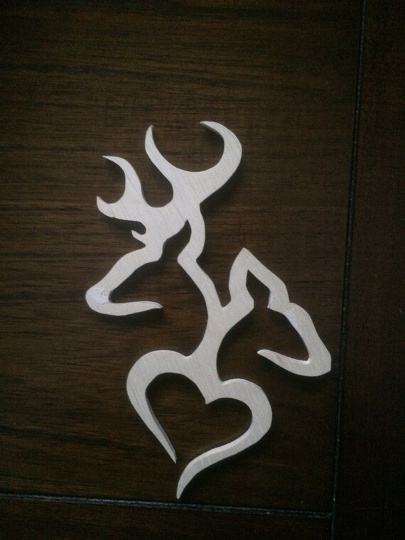 Double Deer Heart Double Deer Head Etsy