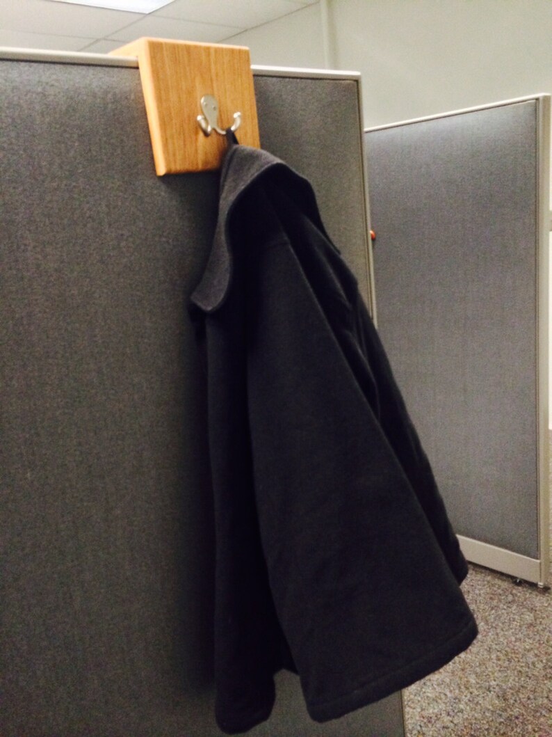 Coat rack for a cubicle wall Etsy