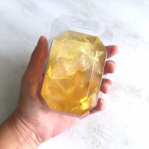 NOVEMBER/CITRINE-Birthstone Mineral Soap Bar 4oz.FACETED image 3