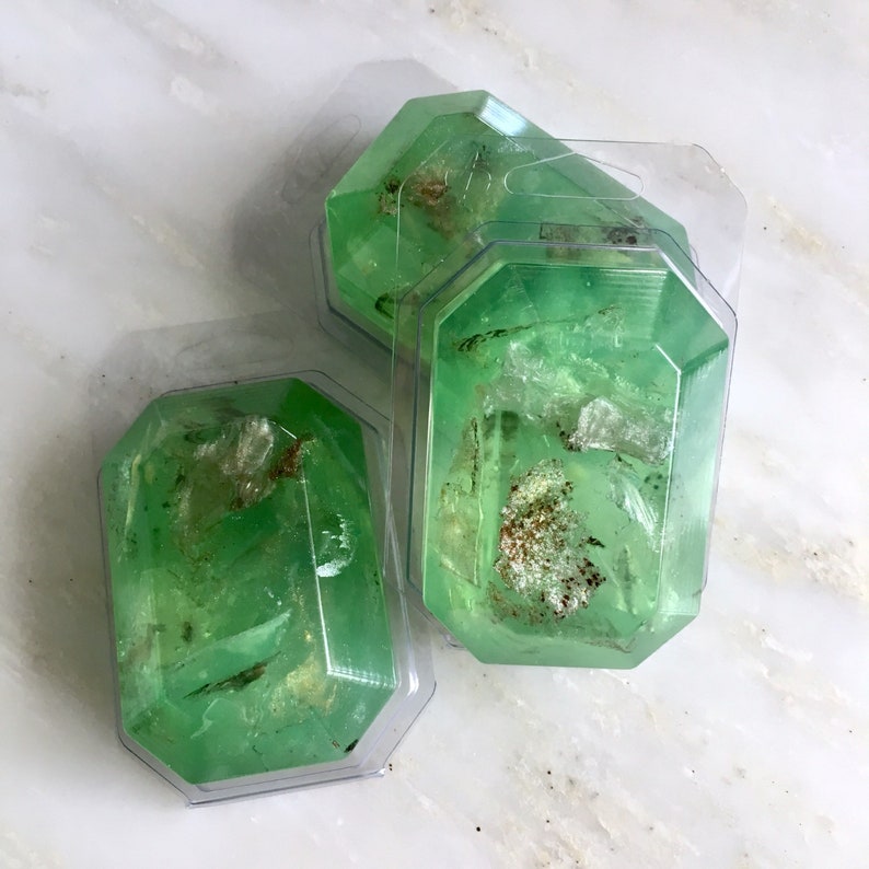 AUGUST/PERIDOT-Birthstone Mineral Soap Bar 4oz.FACETED image 7