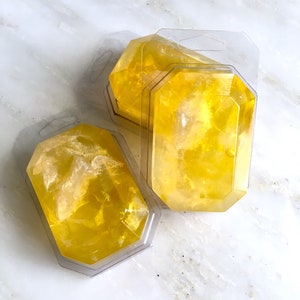 NOVEMBER/CITRINE-Birthstone Mineral Soap Bar 4oz.FACETED image 4