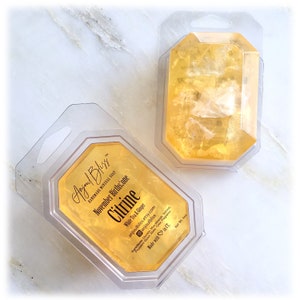 NOVEMBER/CITRINE-Birthstone Mineral Soap Bar 4oz.FACETED image 2