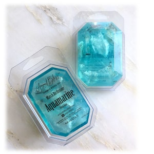 MARCH/AQUAMARINE-Birthstone Mineral Soap Bar 4oz.FACETED image 2