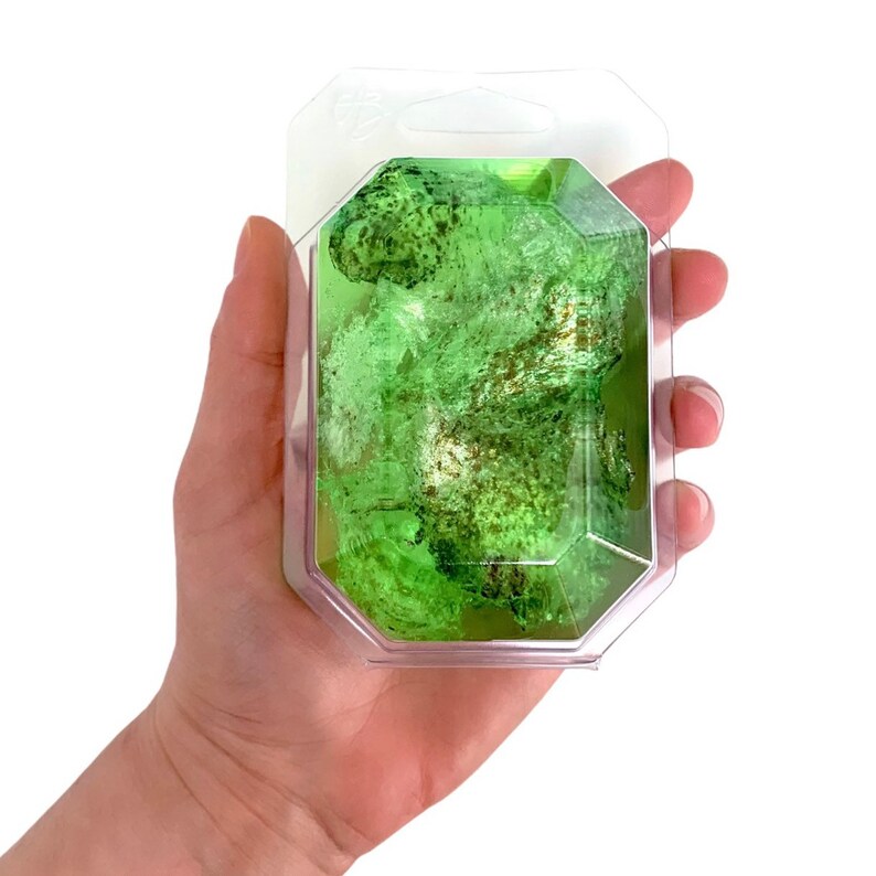 AUGUST/PERIDOT-Birthstone Mineral Soap Bar 4oz.FACETED image 1