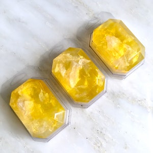 NOVEMBER/CITRINE-Birthstone Mineral Soap Bar 4oz.FACETED image 6