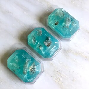 MARCH/AQUAMARINE-Birthstone Mineral Soap Bar 4oz.FACETED image 9