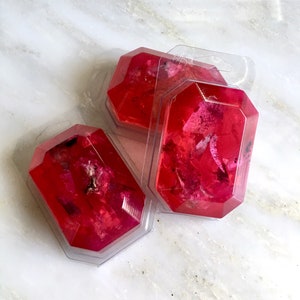 JULY/RUBY-Birthstone Mineral Soap Bar 4oz.FACETED image 9