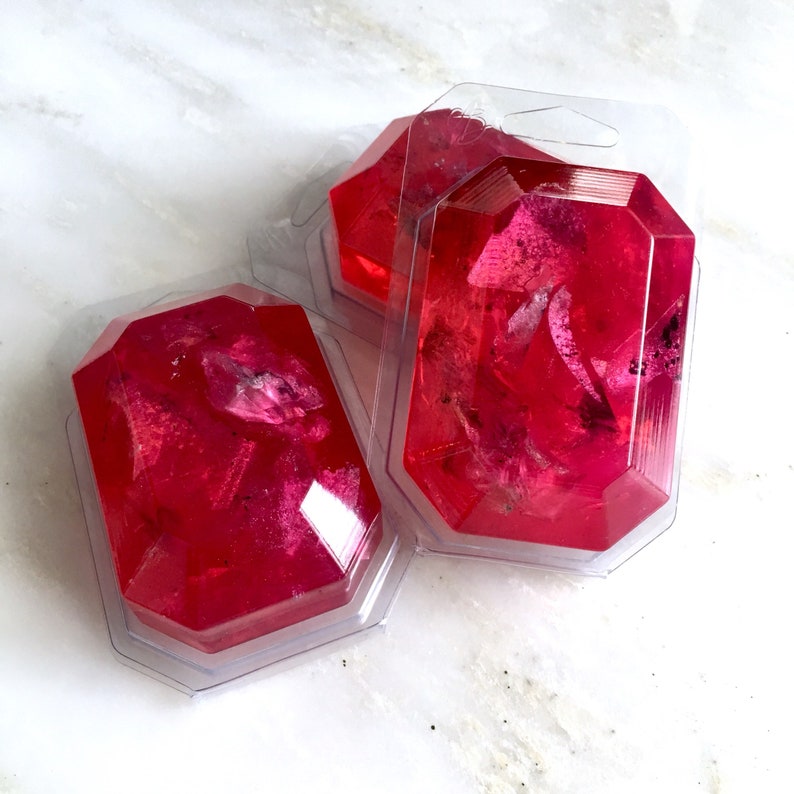 JULY/RUBY-Birthstone Mineral Soap Bar 4oz.FACETED image 8
