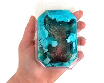 DECEMBER/TURQUOISE-Birthstone  Mineral Soap Bar 4oz.FACETED