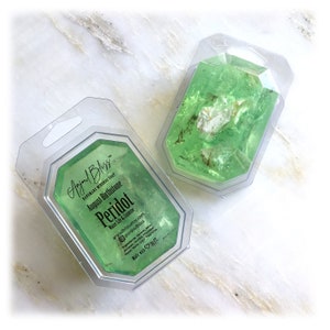 AUGUST/PERIDOT-Birthstone Mineral Soap Bar 4oz.FACETED image 2