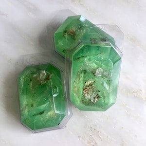 AUGUST/PERIDOT-Birthstone Mineral Soap Bar 4oz.FACETED image 9