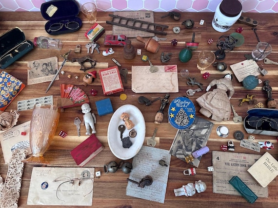 Vintage Mystery Box – Curated Ephemera, Tiny Trinkets & Treasures
