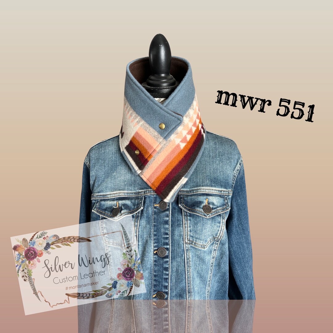 Montana Wool Rag, SMALLER Size, Native Print, Women's Wild Rag, Wool ...