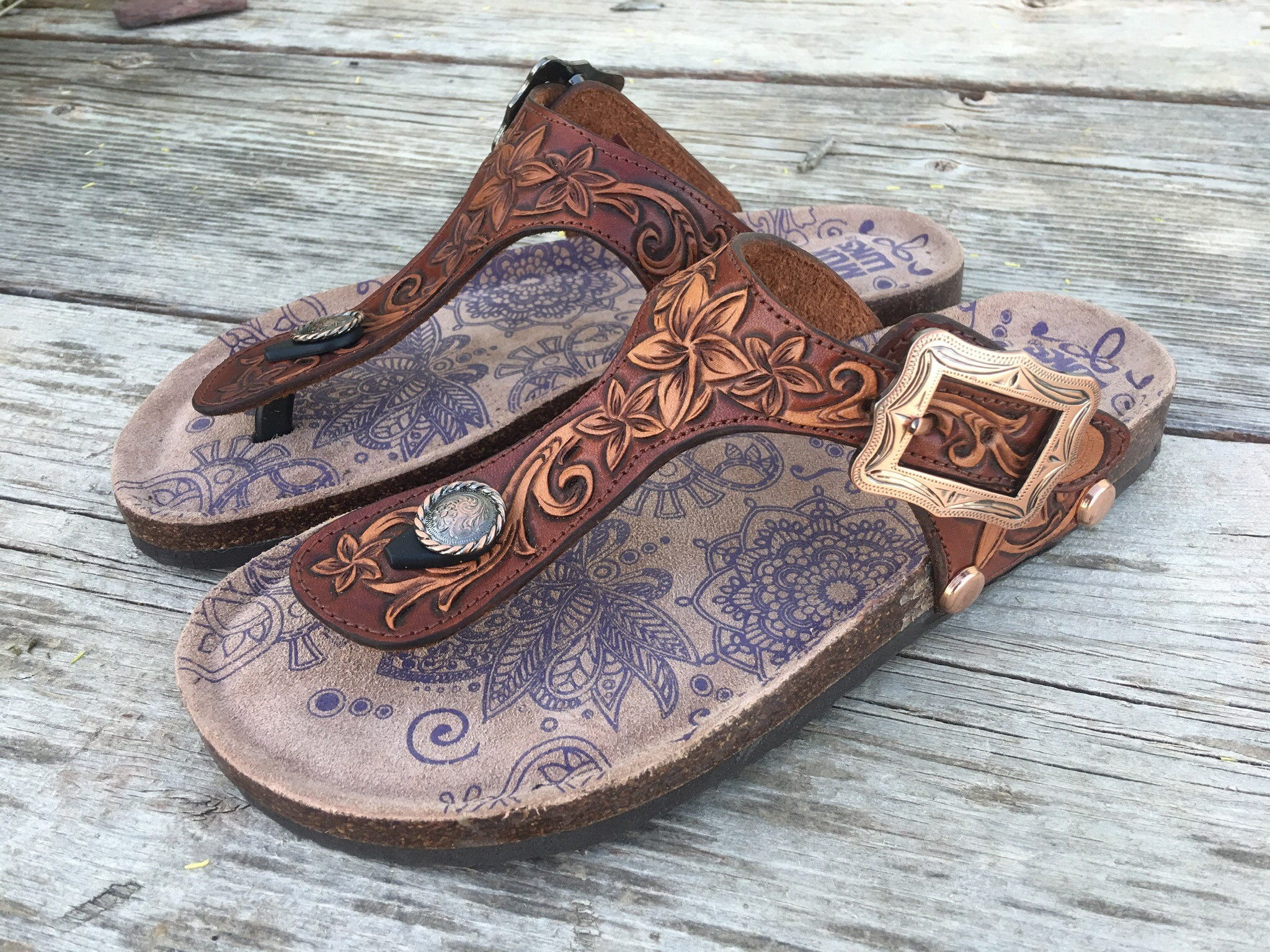 hand tooled birkenstocks
