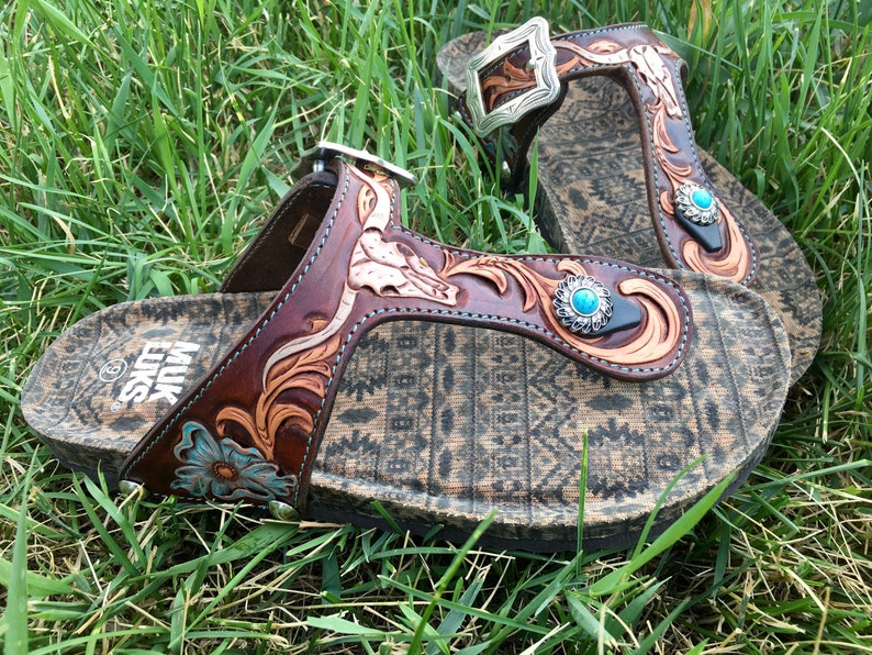 Made to Order Custom Tooled Leather Birkenstock Inspires - Etsy