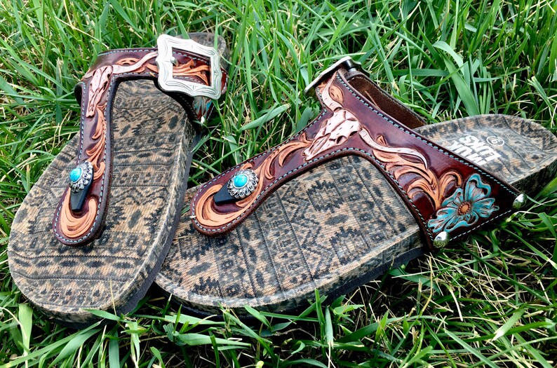 Made to Order Custom Tooled Leather Birkenstock Inspires - Etsy