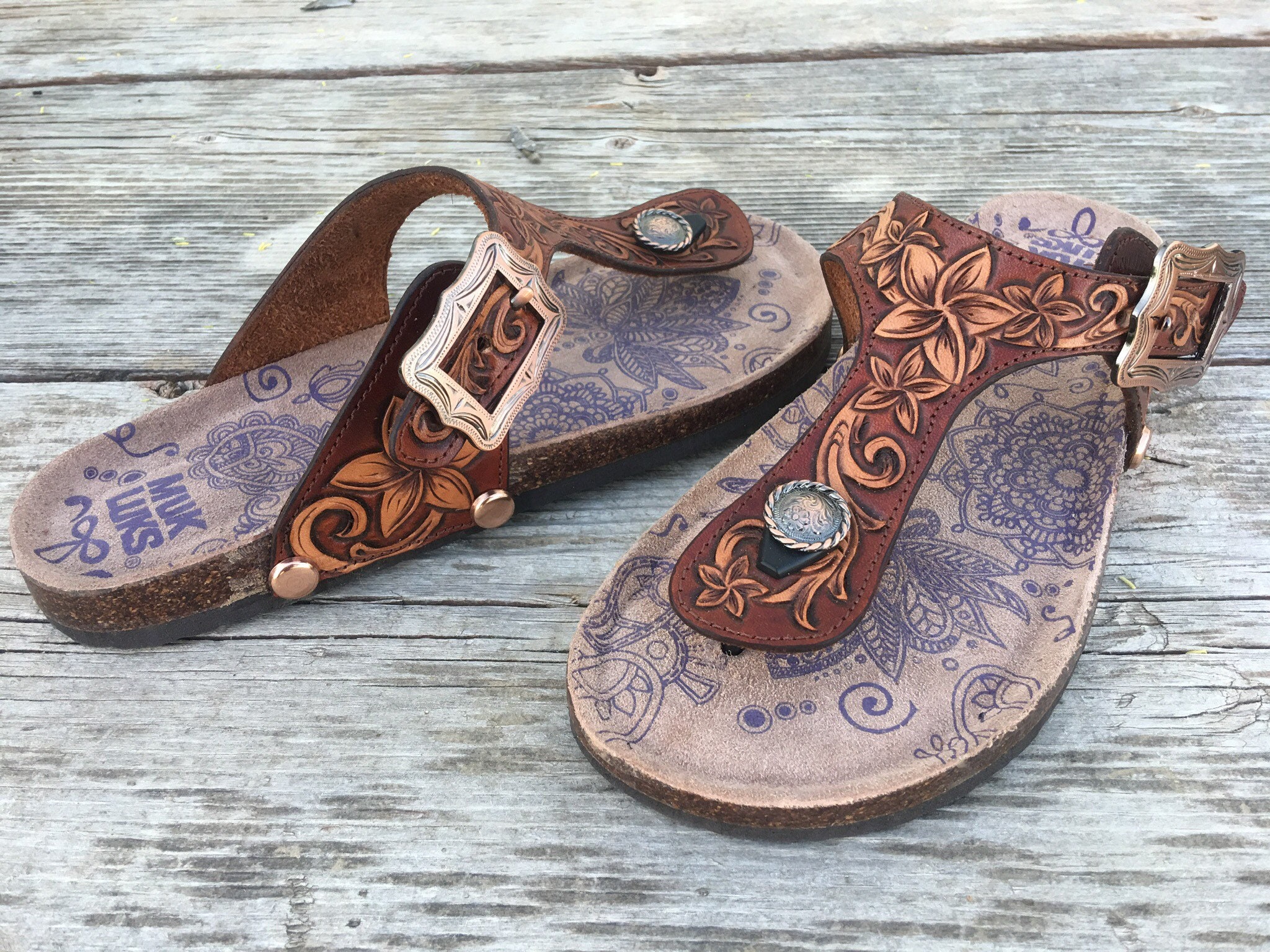 hand tooled birkenstocks