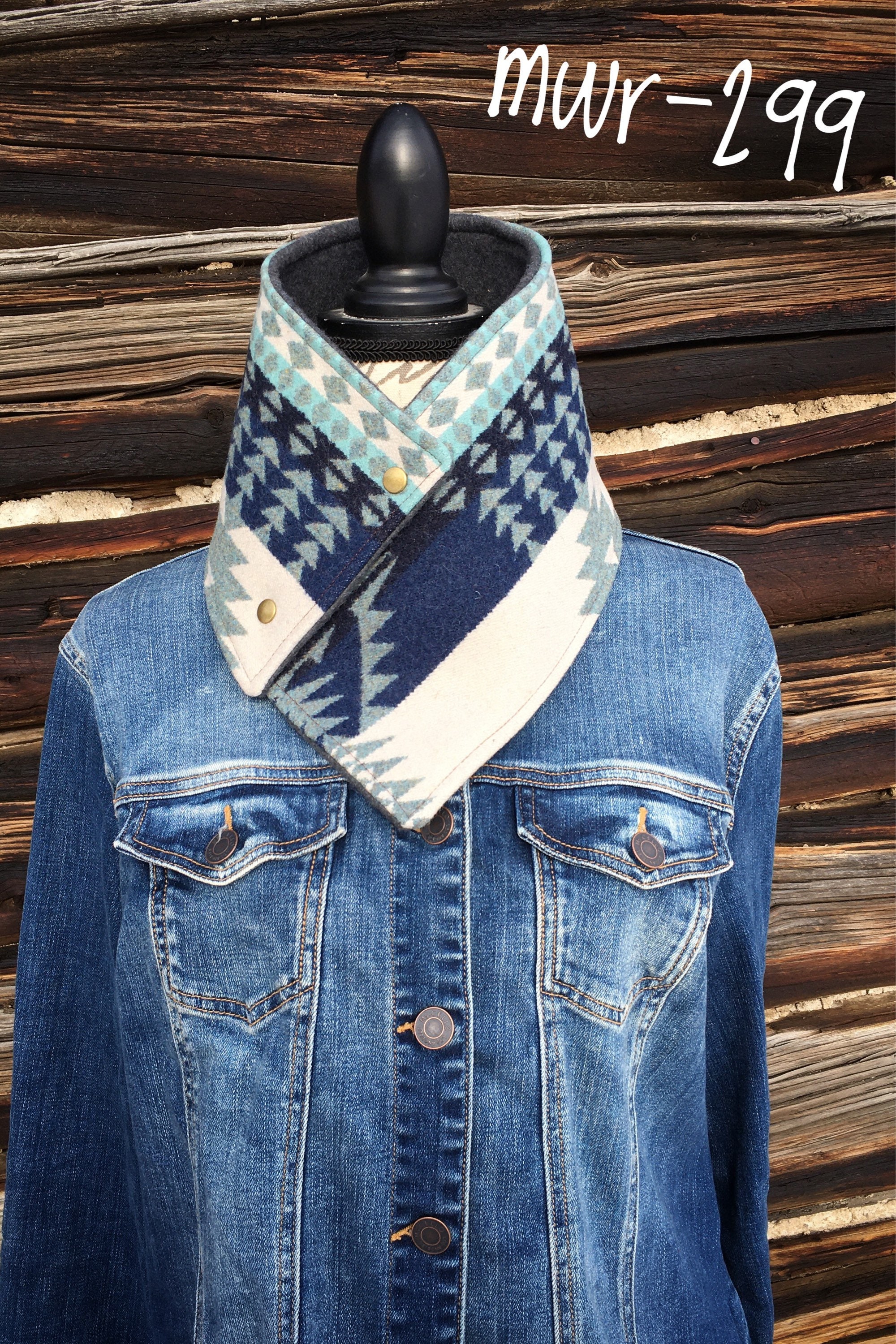 Montana Wool Rag Print Wild Rag Cowl Scarf mwr299 Made with Etsy