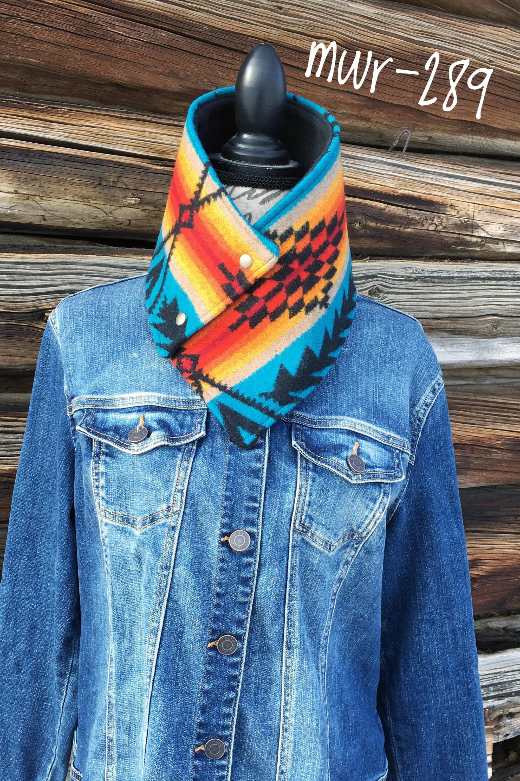 Montana Wool Rag Print Wild Rag Cowl Scarf mwr289 Made with Etsy