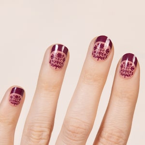 Folk Floral Semi-Cured UV Gel Nail Strips