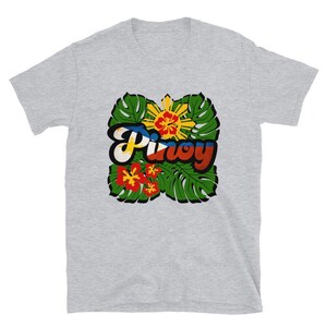 Pinoy- Flower-Tropical-Short-Sleeve Unisex T-Shirt- Adult