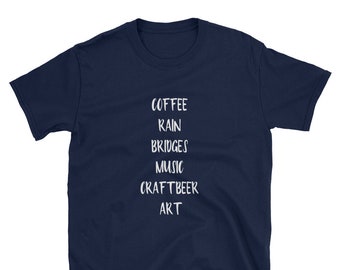 TSHIRT - Minimalist- Portland Words - Short-Sleeve Unisex T-Shirt