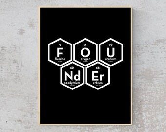 ENTREPRENEUR- Founder Elements - Quote- Wall Art